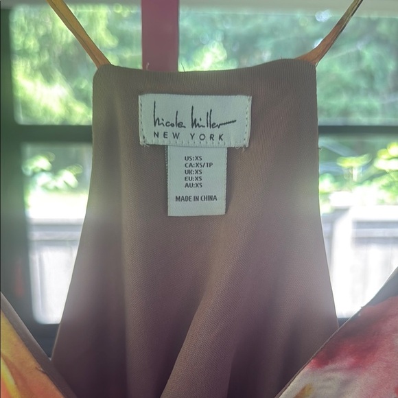 Nicole Miller Multicolor Strappy Dress XS with pockets - Picture 3 of 5